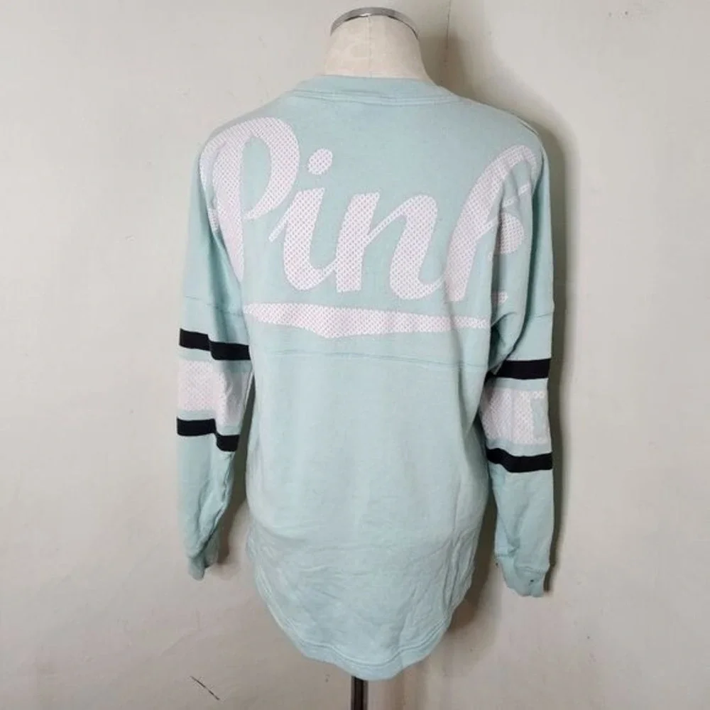 PINK Light Blue Oversized Pullover Women's Size XS‎